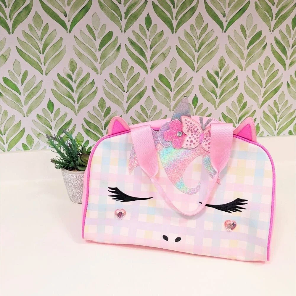 Pink Girl's Miss Gwen Duffle Bag OMG Accessories Glitter Unicorn Travel Party